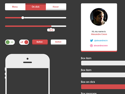 Alexandre Crenn's Clean Web UI Kit PSD Vol.1