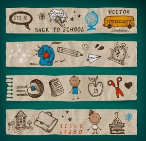 Cute Back To School Vector Banners 02