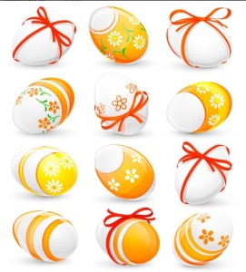 Elegant Vector Happy Easter Elements 05