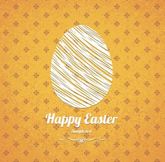 Elegant Vector Happy Easter Elements 06