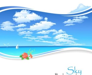 Vector Cartoon Sky Background 04