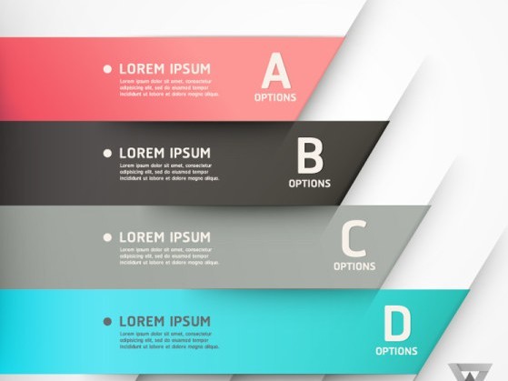 Colored Infographic Numeric Label 03