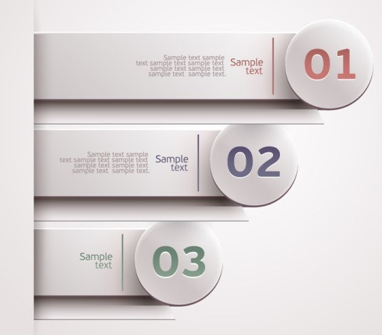 Colored Infographic Numeric Label 05