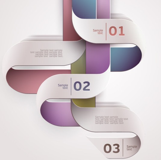 Colored Infographic Numeric Label 06