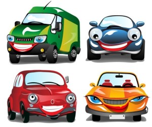 Cute Cartoon Cars Vector