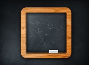 Rounded PSD Chalkboard Icon With Wooden Border