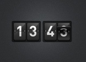 Sleek Scoreboard Like Time Clock PSD