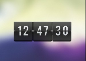 Transparent Flip Clock PSD