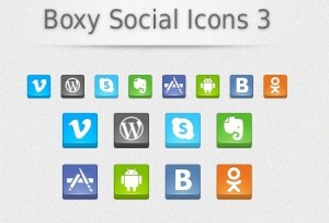 Boxy Social Icons Vol 3