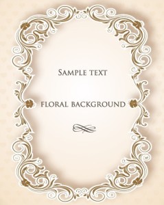 Clean and Vintage Floral Background Vector 01