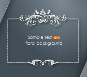 Clean and Vintage Floral Background Vector 03