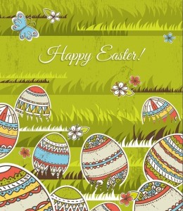 Colorful Easter Egg Background Vector 05