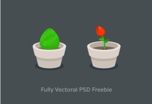 Flat PSD Bush Icon