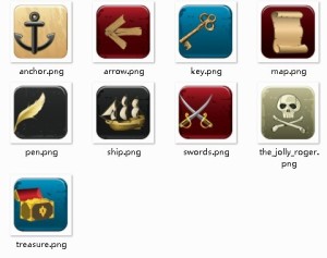 Sleek Rounded Pirate Icon Set