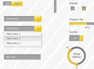 Tiny Yellow and Grey Web UI Kit PSD