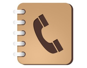 Brown Notebook-Like Phone Book PSD Icon