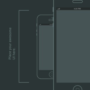 Simple iPhone 5 Wireframe