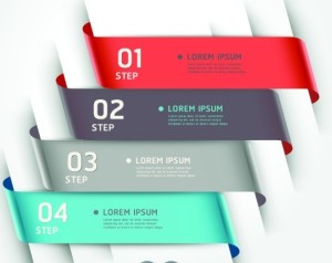 Vector Infographic Step By Step Elements 02