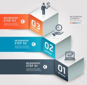 Vector Infographic Step By Step Elements 03