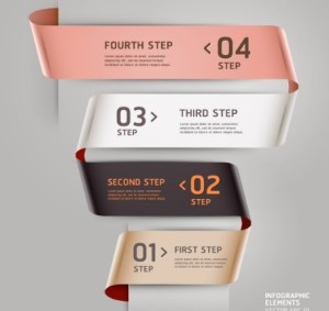 Vector Infographic Step By Step Elements 04