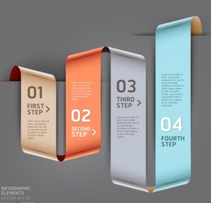 Vector Infographic Step By Step Elements 05