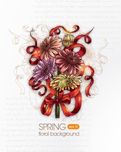 Elegant Colorful Spring Flower Background 04