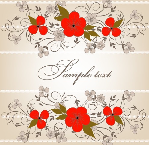 Simple and Elegant Flower Vector Background 02