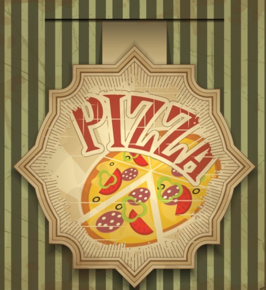 Vintage Pizza Badge Vector