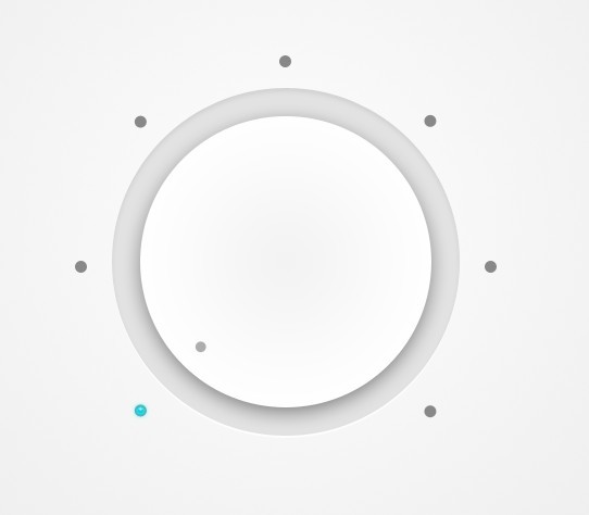 Flat Grey Dial Button PSD