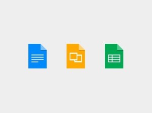 Flat Google DOC Icons PSD