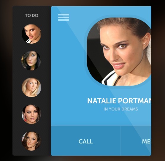 Call Me Window UI PSD