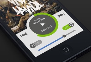 Spotify Flat iOS App UI PSD