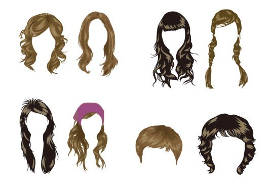 Vector Women's Hairstyles