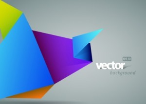 Colorful Abstract Origami Background Vector