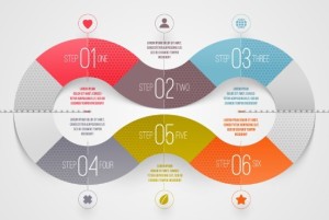 Vector Infographic Step Option Circle Elements 01