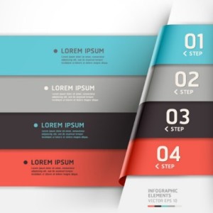 Vector Creative and Colored Origami Infographic Data Elements 02