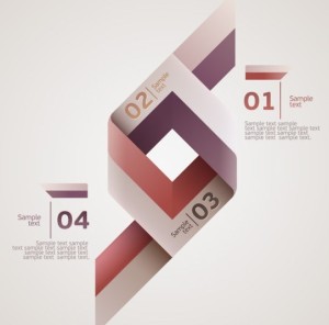 Vector Creative and Colored Origami Infographic Data Elements 05