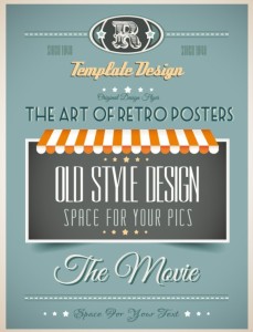 Vintage Promotional Poster Vector Template Design 05