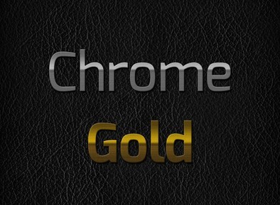 Chrome and Gold Text Effect PSD