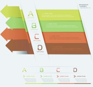 Creative Vector Origami Option Label For Infographic 01