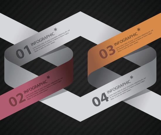 Creative Vector Origami Option Label For Infographic 03