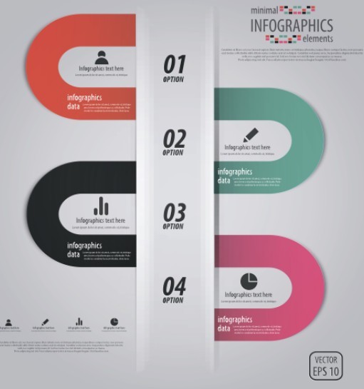 Creative Vector Origami Option Label For Infographic 04