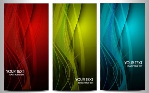 Set of Vector Elegant Vertical Banners with Colorful Backgrounds 03