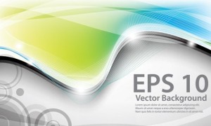 Colorful Vector Wavy Technology Background 03