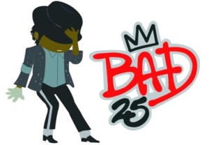 Cartoon MJ BAD 25 Vector Illustration