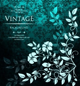 Gorgeous Vintage Flower Background Vector 04