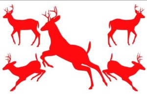 Red Elk Vector Silhouettes