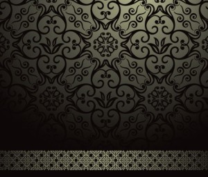 Retro Vintage Floral Swirl Background Vector 03