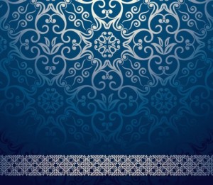 Retro Vintage Floral Swirl Background Vector 05