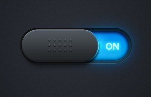 Slick Blue and Dark Switch Button PSD